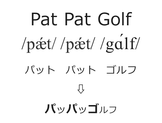 音声変化 Pat Pat Golf