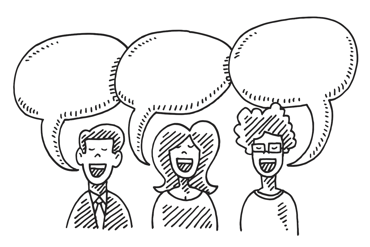 話している人達