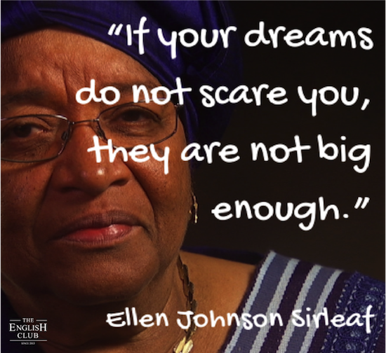 英語の名言：Ellen Johnson Sirleaf