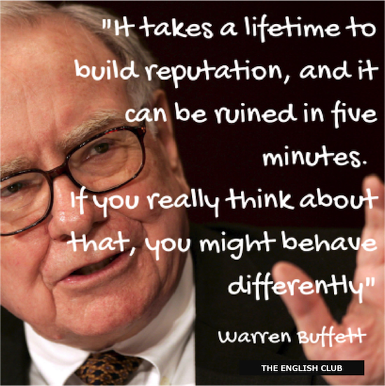 英語の名言：Warren Buffett