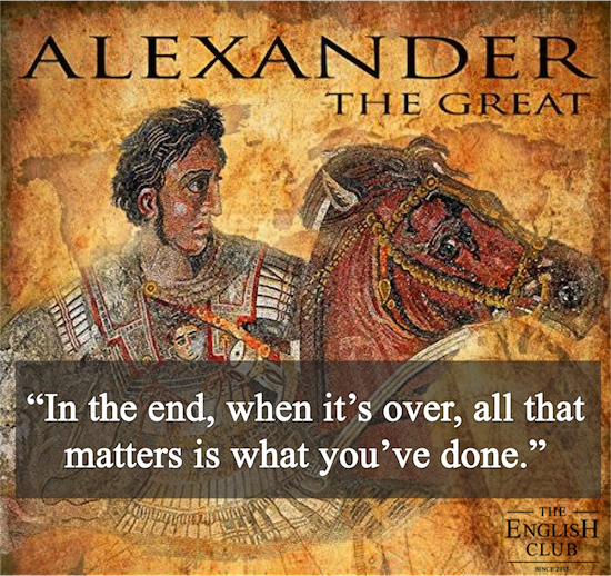 英語の名言：Alexander the Great