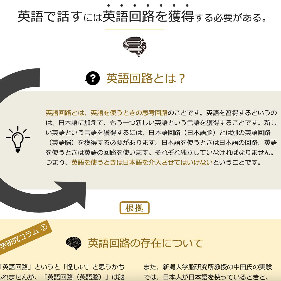 Step 3「英語回路の獲得」の重要性を理解します。